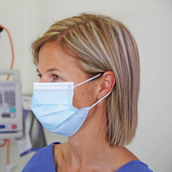 Elastic Loop Mask Level 2 Light Blue, Box of 1000 (Box 1000 with 20 inner boxes of 50 masks) - DFMLOOP