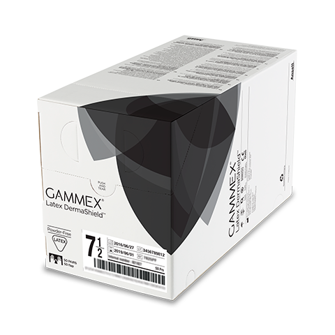 Gammex Latex DermaShield Powder-free Surgical Gloves - Box of 50
