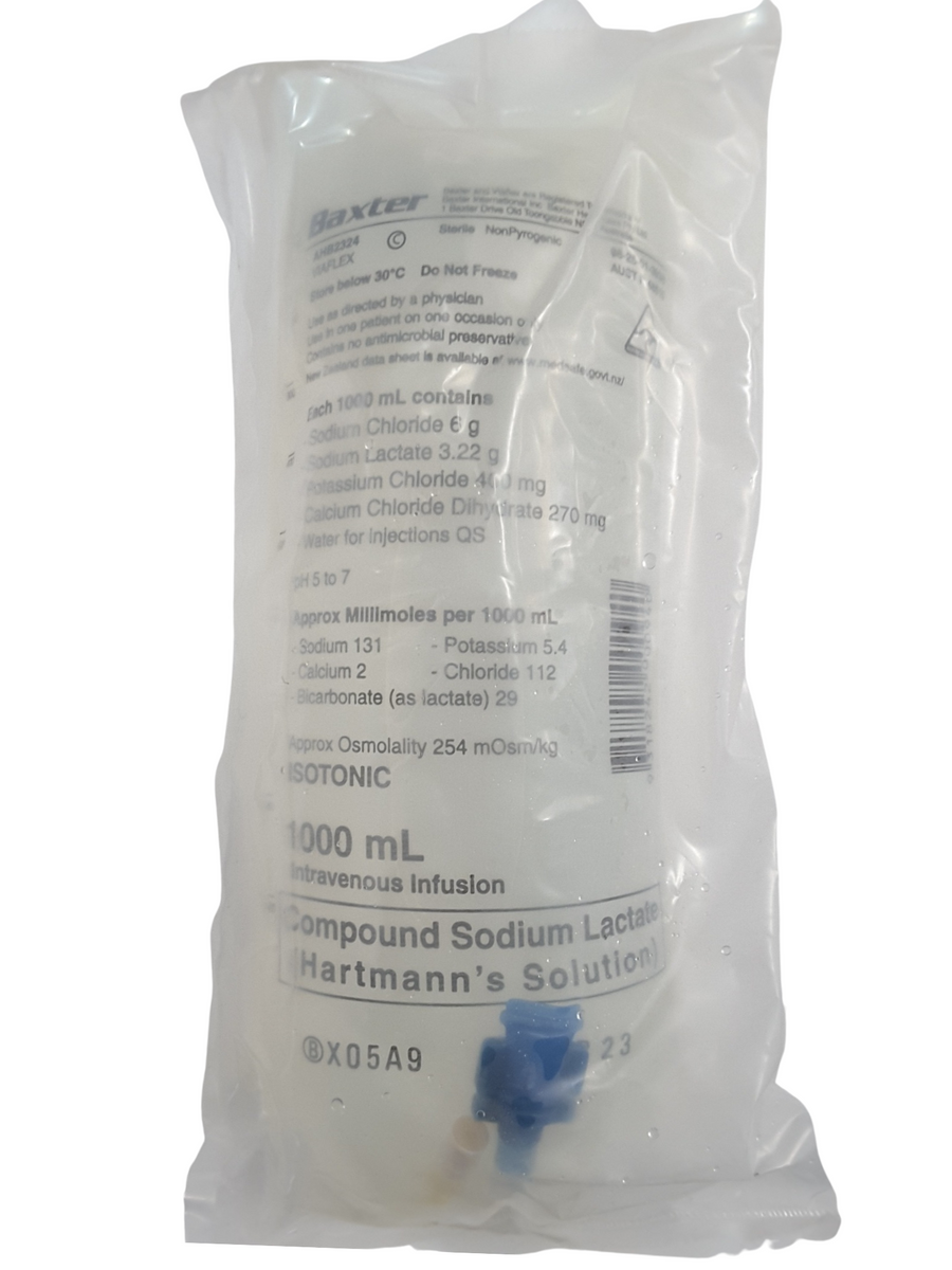 Baxter Compound Sodium Lactate Infusion Hartmann's Intravenous IV Solution 1000ml