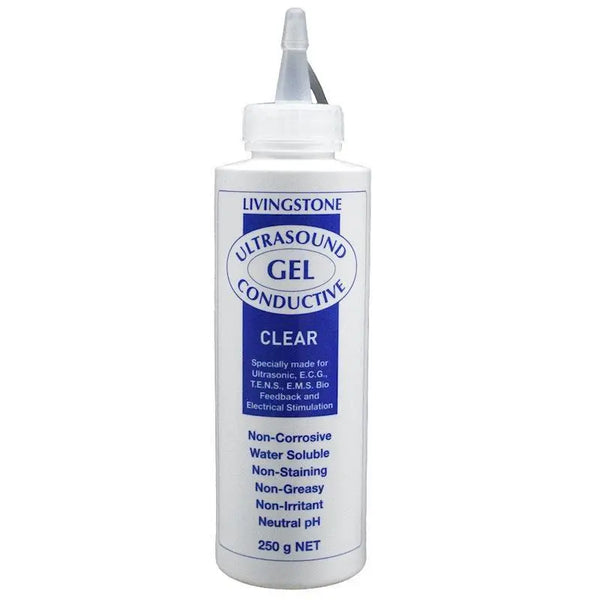 Conductive Lubricant Clear Gel for Ultrasound and ECG Electrocardiogram, Biodegradable, 250ml