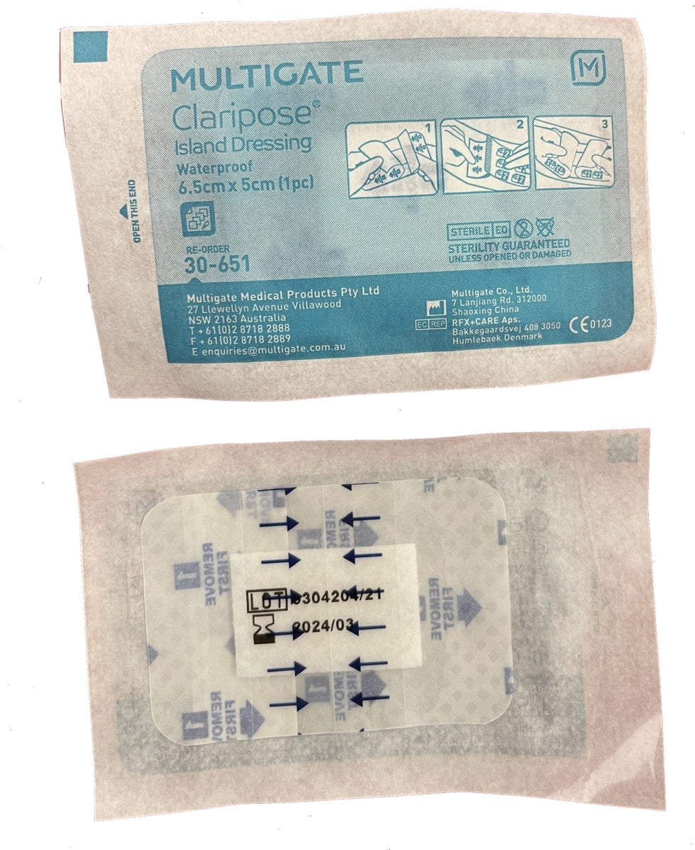 Multigate Claripose Island Dressing Waterproof Sterile