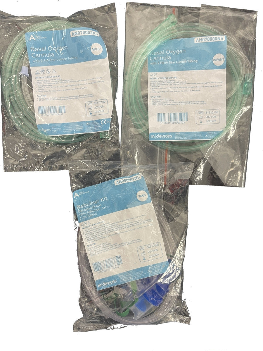 MDevices Nasal Oxygen Cannula 2.1m Tubing Infant / Child /