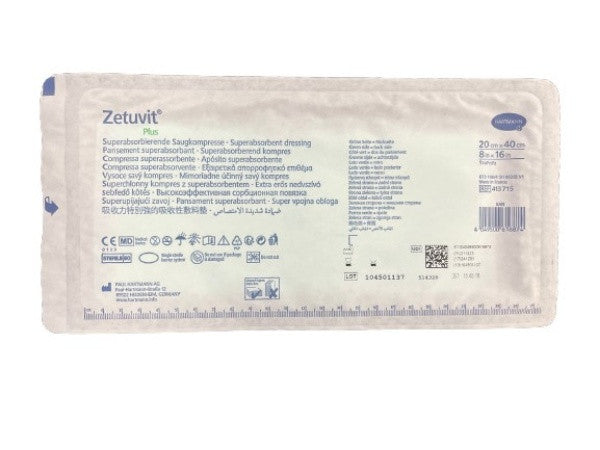 Hartmann Zetuvit Plus Dressing 20cm x 40cm 413715 - Box of 10