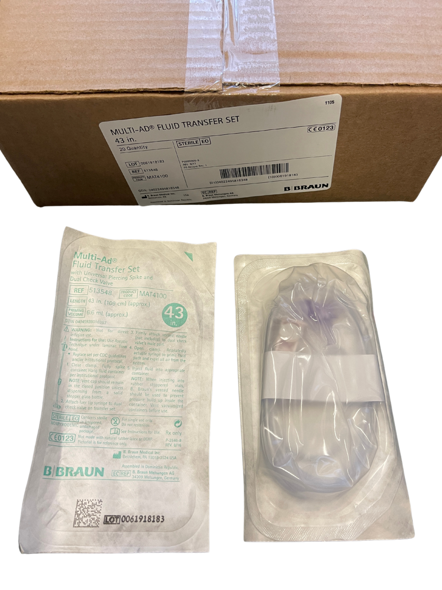 B. Braun Multi-AD Fluid Transfer Set, MAT 4100 - Box of 20 (513548)