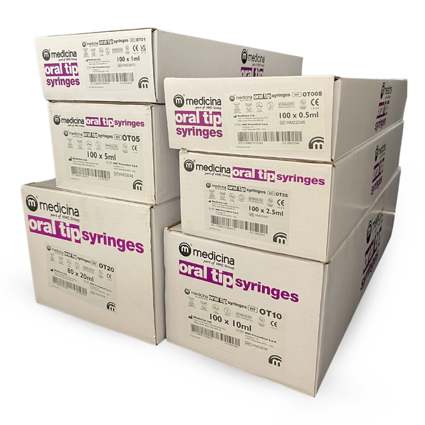 Medicina Enteral Disposable Feeding Oral Tip Syringe -  All Sizes