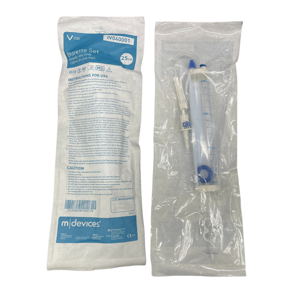 MDevices Burette 150mL , Sterile - IV040001, IV040002