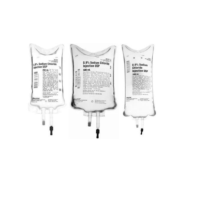 Baxter Viaflex 0.9% Sodium Chloride 50ml Bag IV Infusion Intravenous