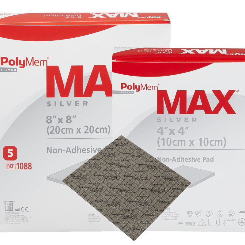 Polymem Max Silver Non Adhesive Thick Pad All Sizes