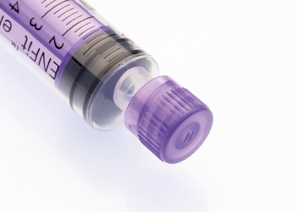 Medicina ENFit Syringe Caps Male Low Dose Purple Single-Use M158/8LD - Box of 400