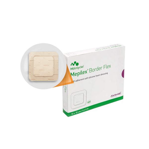 Molnlycke Mepilex Border Flex Soft Silicone Foam Dressing - All Sizes