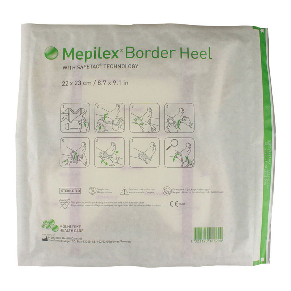 Molnlycke Mepilex Border Heel 5 Layer Dressing 22cm x 23cm