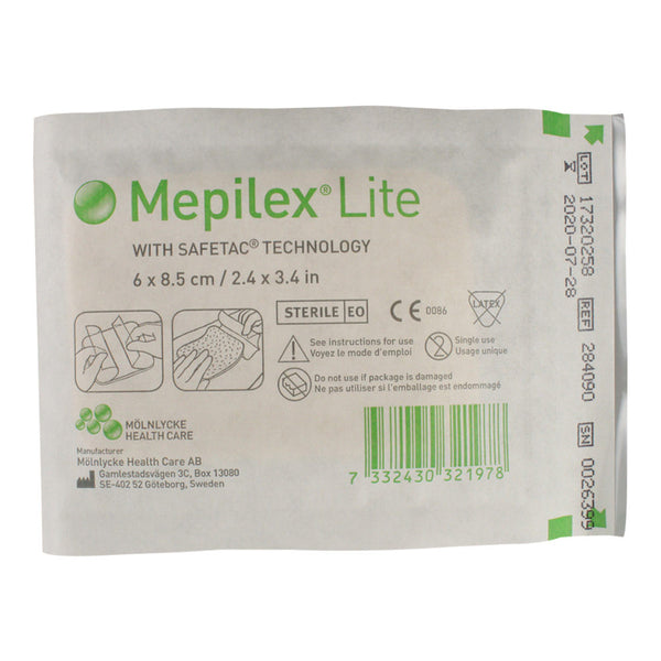 Molnlycke Mepilex Lite Dressing, Without Border - All Sizes