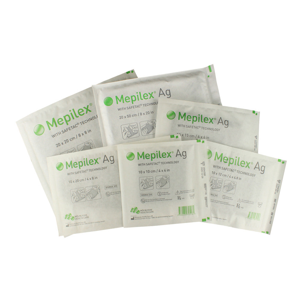 Molnlycke Mepilex Ag Foam Dressing Non Adhesive All Sizes