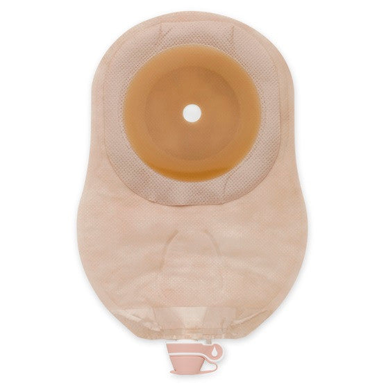 Hollister Moderma Flex One-Piece Maxi Urostomy Flat Clear Pouch, Flextend Skin Barrier, Adhesive Border With Control Tap, Box of 10 - All Sizes