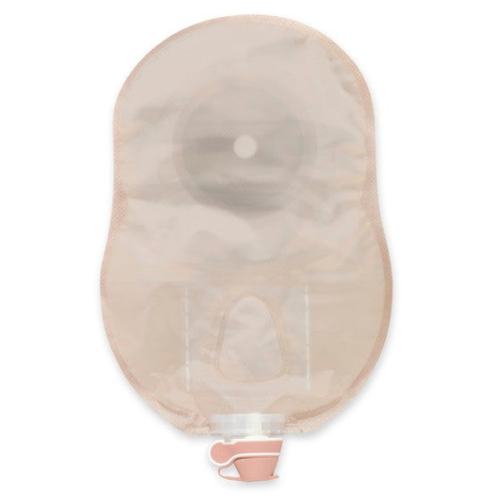 Hollister Moderma Flex One-Piece Maxi Urostomy Flat Clear Pouch, Flextend Skin Barrier, Adhesive Border With Control Tap, Box of 10 - All Sizes