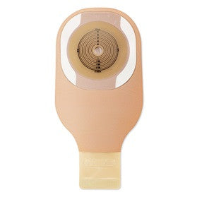 Hollister Moderma Flex One-Piece Drainable Ostomy Pouch Flat CeraPlus Barrier, Viewing Option, Tape, Filter, Beige, Maxi, 35mm - Pre Sized - Each