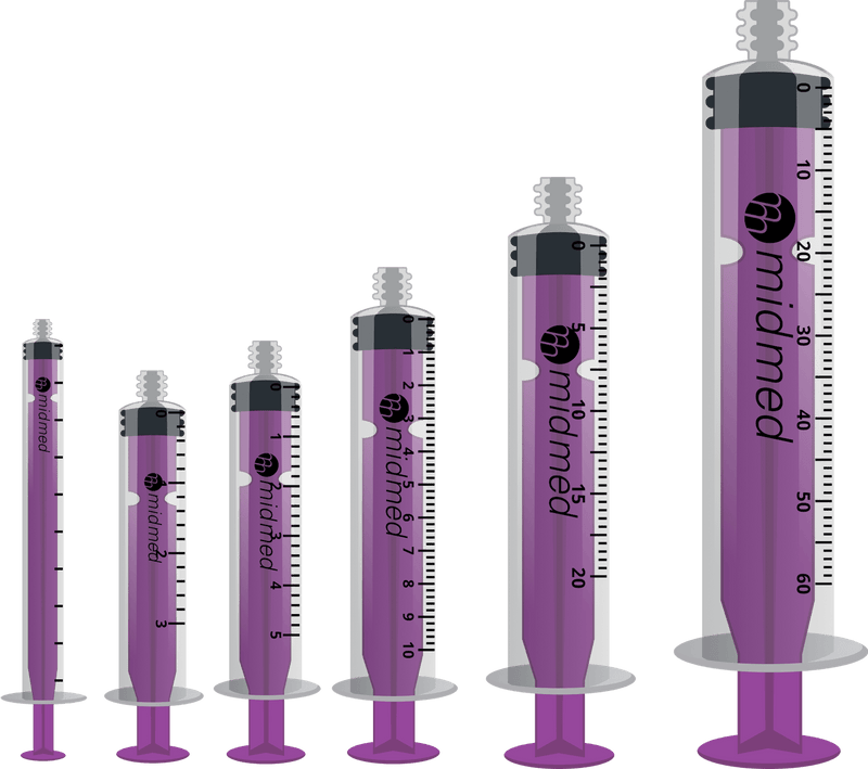 Midmed ENFit Home Use Enteral Syringe Multi-Use - All Sizes
