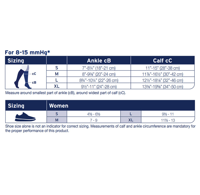 JOBST ACTIVA SoSoft Knee High Ribbed 8-15 mmHg, 1Pair - All Sizes