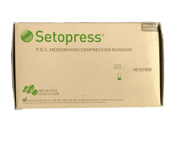 Molnlycke Setopress P.E.C Medium/High Compression Bandage 10cm x 3.5m (3505)