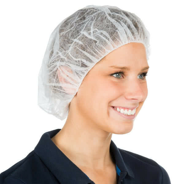 Hat Round Hair net Bouffant Cap Nurse Veterinary Researcher Industry