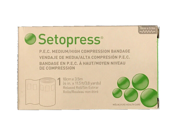 Molnlycke Setopress P.E.C Medium/High Compression Bandage 10cm x 3.5m (3505)