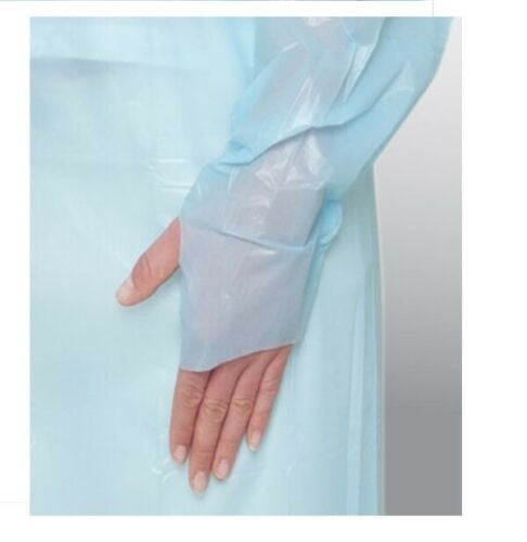 Disposable Plastic CPE Isolation Gown Waterproof Clean Apron Free Size