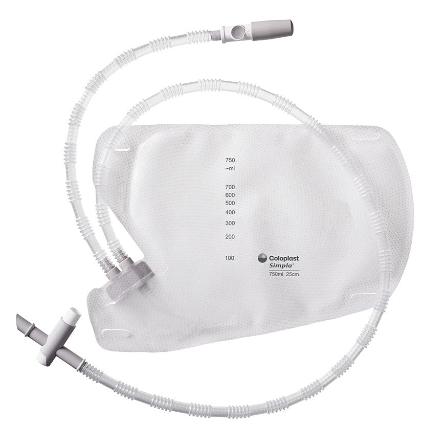 Coloplast Simpla Plus Syphon Leg Bag 750ml With 25cm Inlet