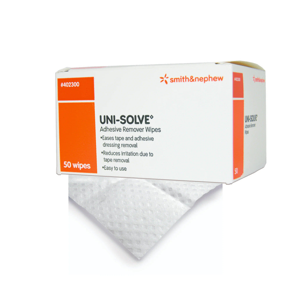 Smith & Nephew Uni-Solve Adhesive Remover Wipes, Box of 50 (402300)