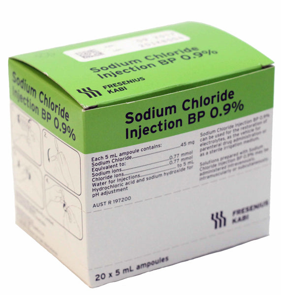 Fresenius Kabi Sodium Chloride 0.9% Ampoules For Injection (5mL / 10mL / 20mL)