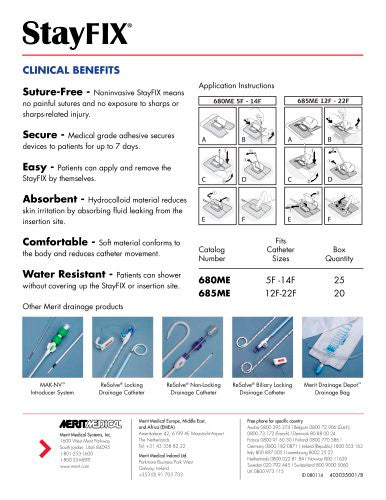 Merit StayFix Catheter Fixation Device, Sterile 5-12CH (680ME) 12-22CH (685ME)