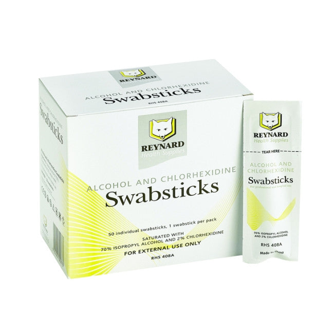 Reynard Swabstick Pads 70% Alcohol 2% Chlorhexidine